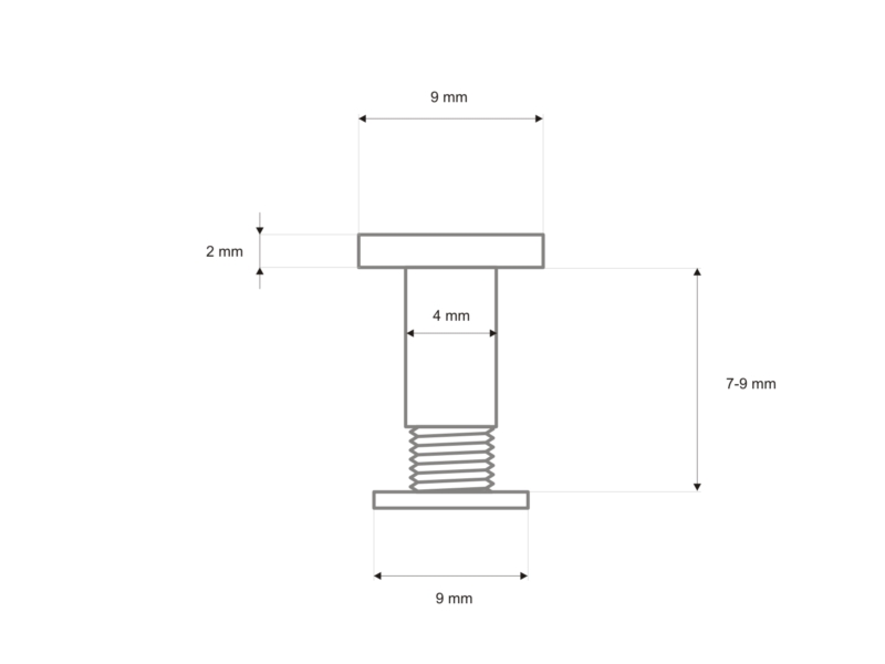 NIETE VERDREHT  9/4/7-9 MM  NICKEL