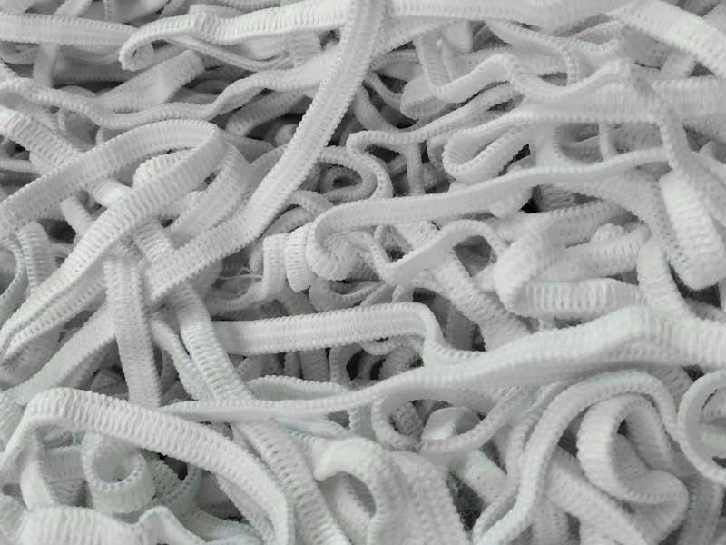 KNITTED ELASTIC TAPE 7 MM (501) WHITE POLYESTER 14,5KG - CA 3625 M