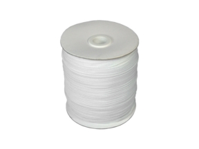 Flachgestricktes Gummiband 5 mm (501) weißes Polyester
