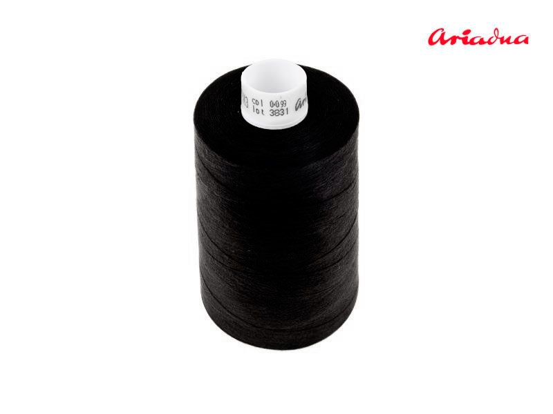 COTTON  THREADS 12x3 BLACK 0099 10 x 1000 MB