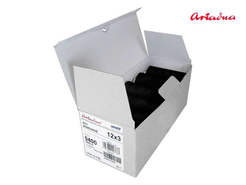 BAUMWOLLE GEWINDE 12x3 SCHWARZ 0099 10 x 1000 MB