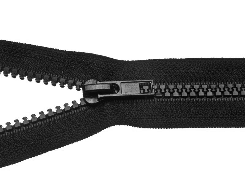 KOSTĚNÝ ZIP ŠÍŘE 5 DĚLITELNÝ 75 CM (580) ČERNÝ 50 KS