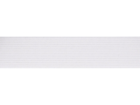 Flachgestricktes flexibles Band 20 mm (501) weißes Polyester EU