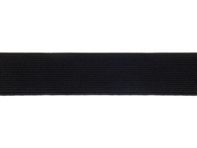 Flachgestricktes flexibles Band 20 mm (580) schwarzes Polyester EU
