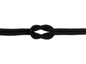 Sznurek poliestrowy  6 mm czarny (580)