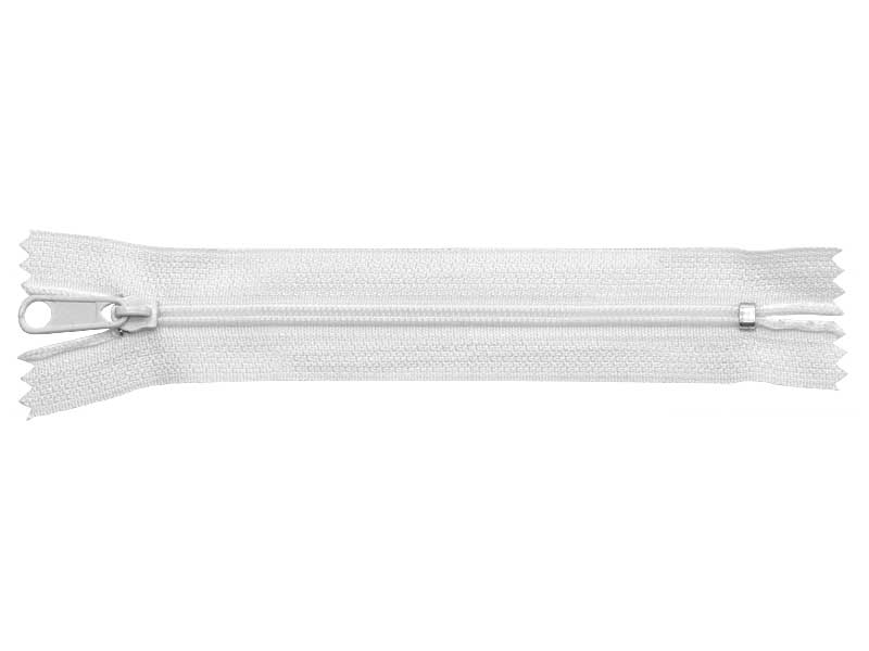 NYLON READY ZIPPER  3 NON LOCK CLOSE END 60 CM (501) WHITE 100 PCS