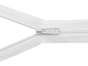 Spirálový zip 3 neoddělitelný bez zámku 60 cm (501) bílý