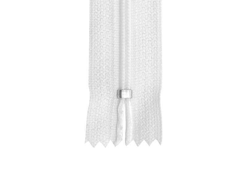 NYLON READY ZIPPER  3 NON LOCK CLOSE END 60 CM (501) WHITE 100 PCS