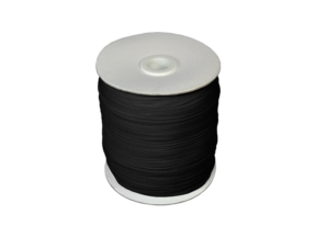 Flat knitted elastic band 5 mm (580) black polyester