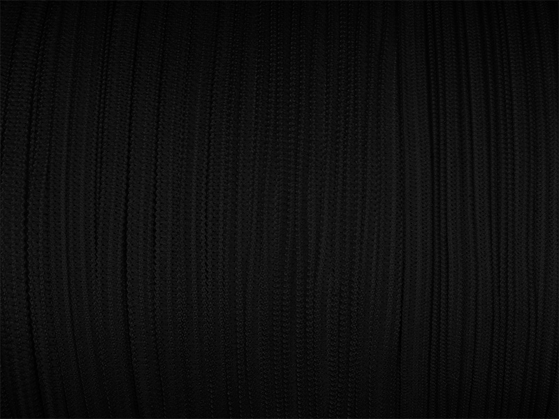 Flat knitted elastic band 5 mm (580) black polyester