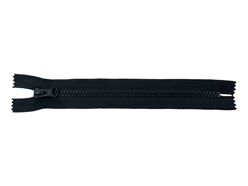 KOSTĚNÝ ZIP ŠÍŘE 5 NEDĚLITELNÝ 16 cm (058) TMAVOMODRÁ  50 KS