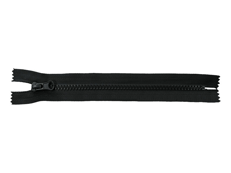PLASTIC READY ZIPPER 5 CLOSE END 18 cm (301) GRAPHITE 50 PCS