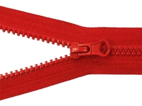 Zamek błyskawiczny kostkowy 5 rozdzielczy 45 cm auto lock  (171) czerwony