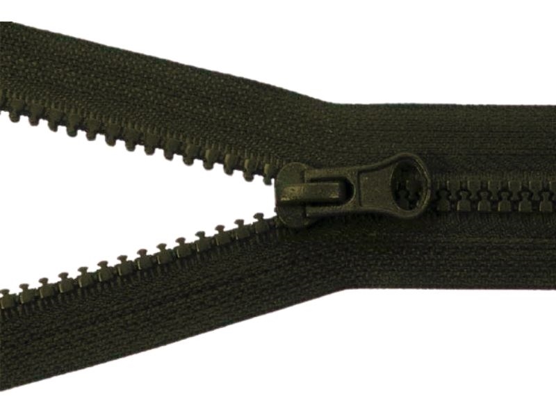 REIßVERSCHLUSS 5 TEILBAR 40  cm (175) MILITÄRGRÜN   50 ST.
