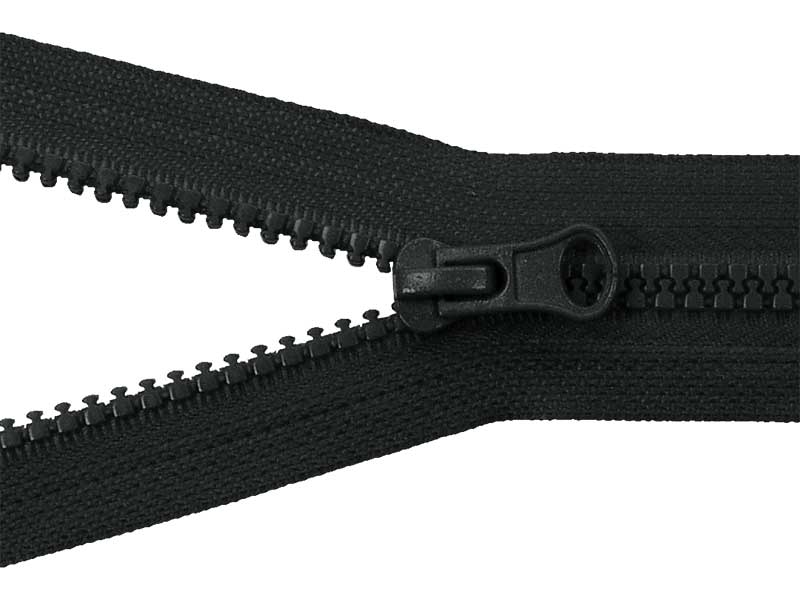 PLASTIC READY ZIPPER 5 OPEN END 40 cm (301) GRAPHITE 50 PCS