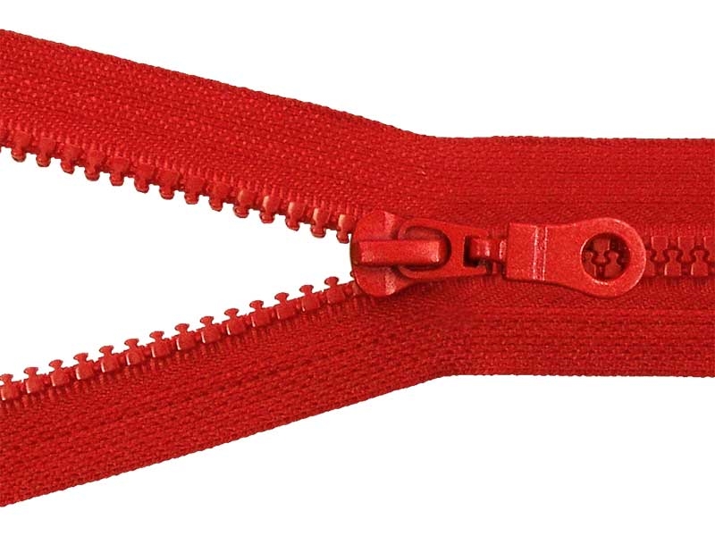 PLASTIC READY ZIPPER 5 OPEN END 80 cm (171) RED 50 PCS