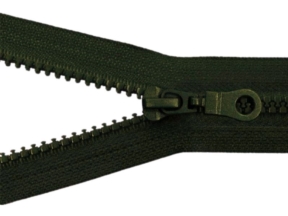 Zamek błyskawiczny kostkowy 5 rozdzielczy 55 cm auto lock  (175) zielony wojskowy