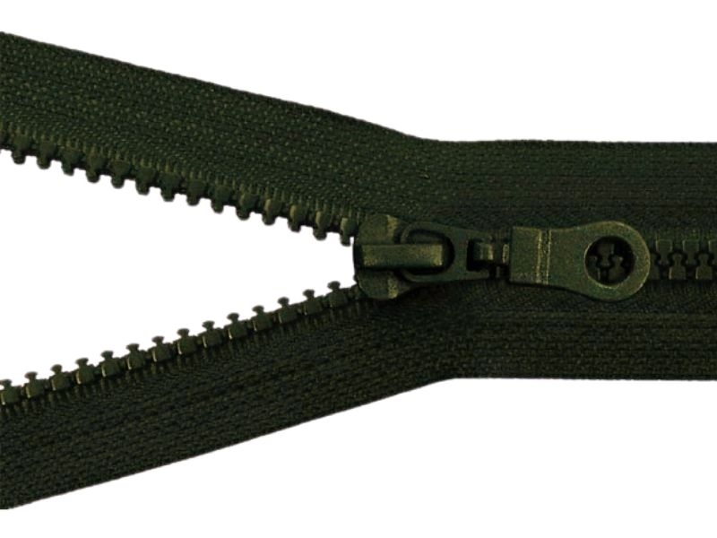 REIßVERSCHLUSS 5 TEILBAR 55  cm (175) MILITÄRGRÜN  50 ST.