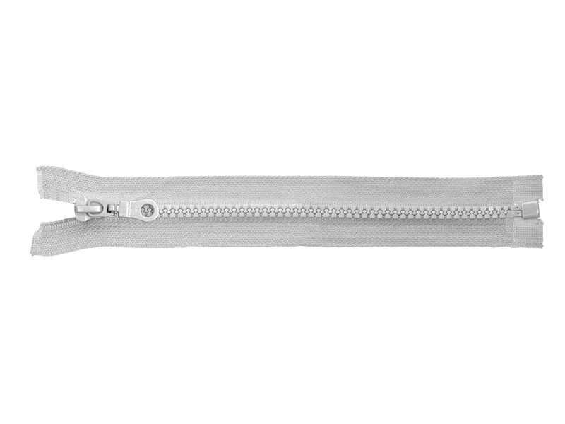 PLASTIC READY ZIPPER 5 OPEN END 70 cm (336) LIGHT GREY 50 PCS