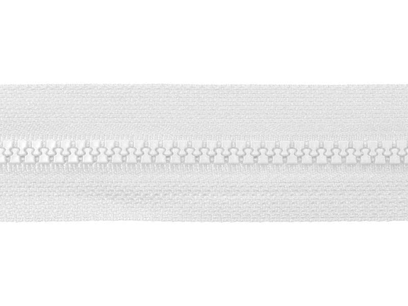 PLASTIC READY ZIPPER 5 OPEN END 70 cm (501) WHITE 50 PCS