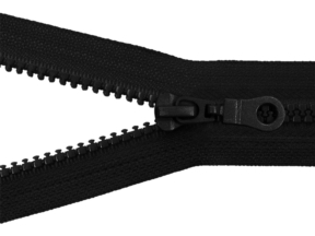 Zamek błyskawiczny kostkowy 5 rozdzielczy 55 cm auto lock  (580) czarny