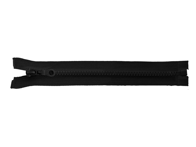 PLASTIC READY ZIPPER 5 OPEN END 60 cm (580) BLACK 50 PCS