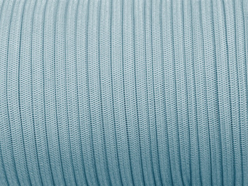 Plochá pletená gumička 7 mm polyester (546) světle modrá