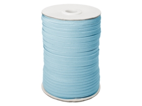 Flachgestricktes Gummiband 7 mm Polyester (351) blau