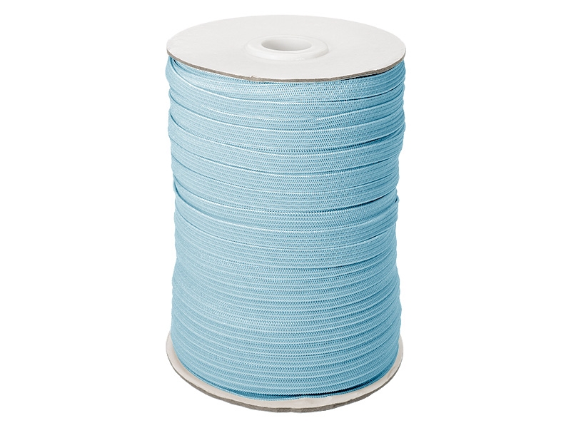 Plochá pletená gumička 7 mm polyester (351) modrá