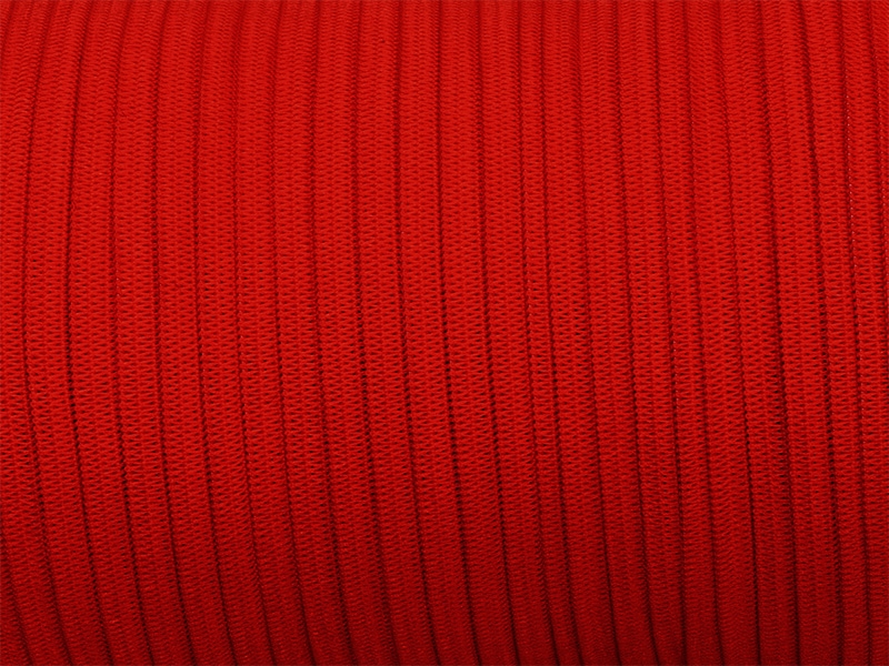 Flachgestricktes Gummiband 7 mm Polyester (171) rot