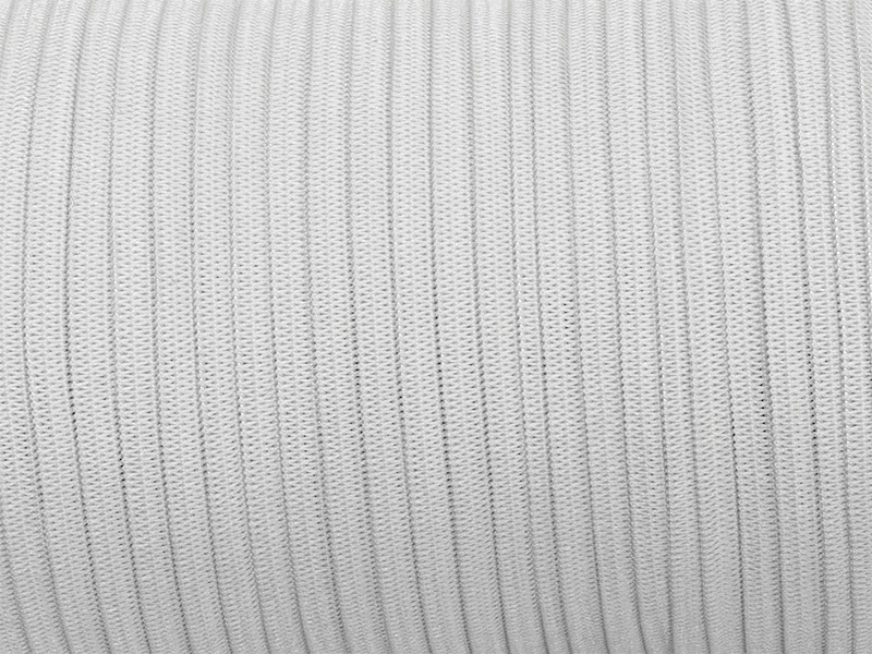 Flat knitted elastic band 7 mm polyester (336) light grey