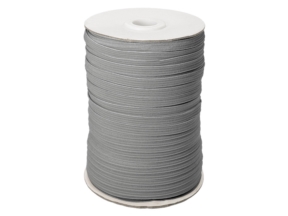 Flat knitted elastic band 7 mm polyester (134) grey