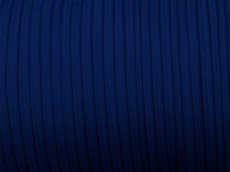 Flat knitted elastic band 7 mm polyester (220) cornflower blue