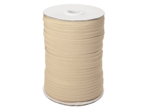 Flat knitted elastic band 7 mm polyester (101) beige