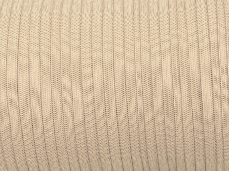 Knitted elastic tape 7 mm (101) beige polyester 100 mb