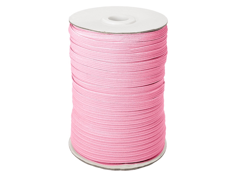 Flachgestricktes Gummiband 7 mm Polyester (552) hellrosa
