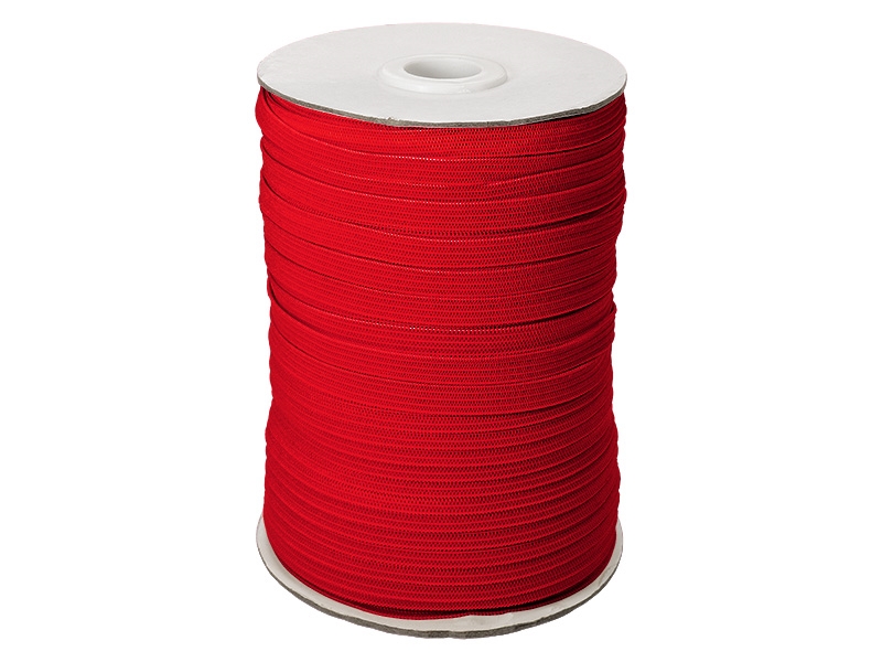 Flachgestricktes Gummiband 7 mm Polyester (516) rosa