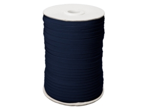 Flachgestricktes Gummiband 7 mm Polyester (058) navy blau