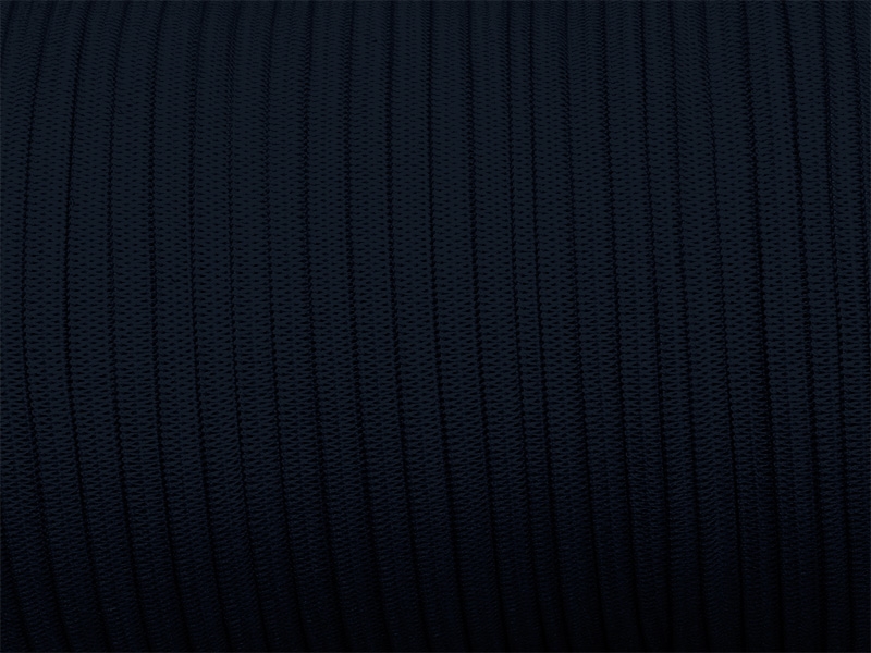 Flachgestricktes Gummiband 7 mm Polyester (058) navy blau