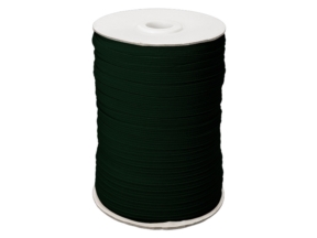 Flat knitted elastic band 7 mm polyester (017) dark green