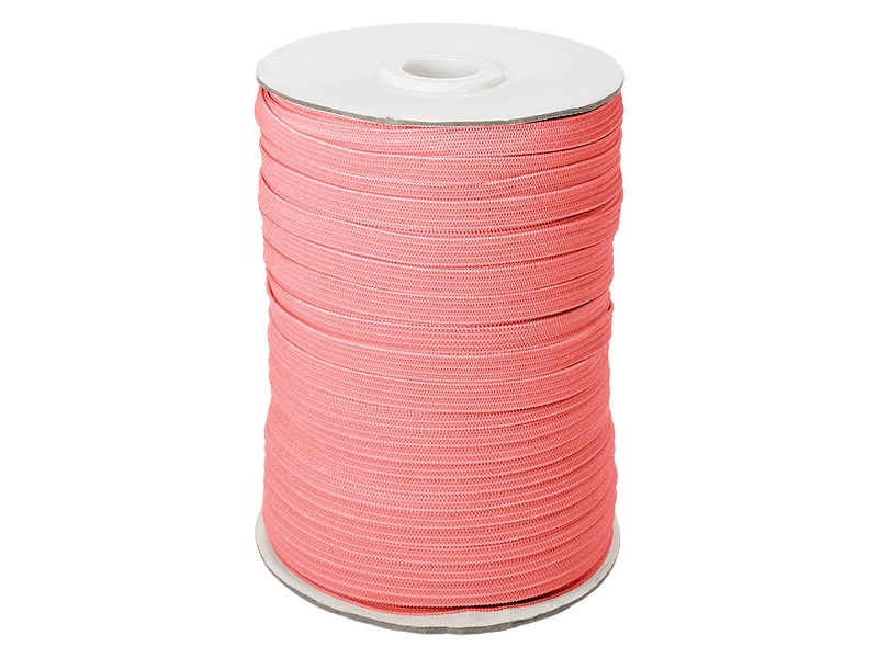 Flachgestricktes Gummiband 7 mm Polyester (513) rosa