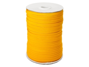 Flachgestricktes Gummiband 7 mm Polyester (504) gelb