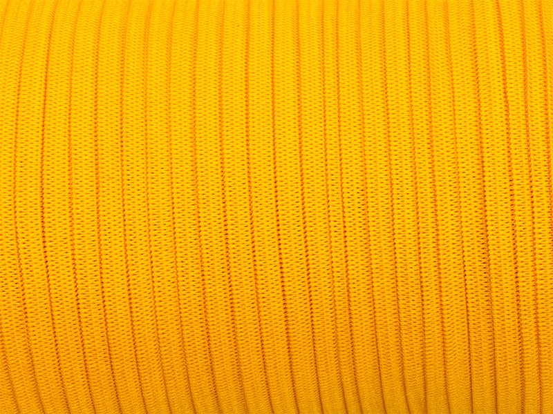Flachgestricktes Gummiband 7 mm Polyester (504) gelb
