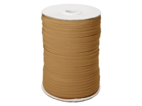 Plochá pletená gumička 7 mm polyester (894) tmavě béžová