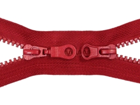 Zamek błyskawiczny kostkowy 5 rozdzielczy dwusuwakowy 70 cm auto lock (171) czerwony