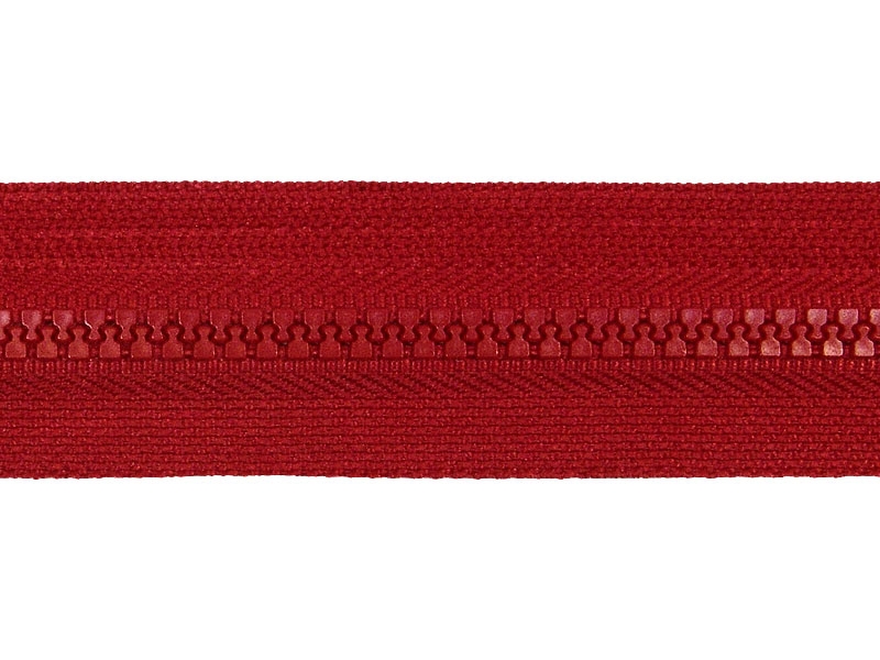 PLASTIC READY ZIPPER 5 OPEN END TWO WAYS 75 cm (171) RED 50  PCS