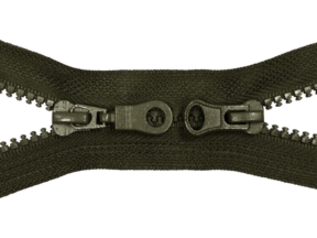 Zamek błyskawiczny kostkowy 5 rozdzielczy dwusuwakowy 65 cm auto lock (175) zielony wojskowy