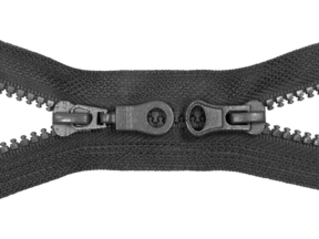 Zamek błyskawiczny kostkowy 5 rozdzielczy dwusuwakowy 75 cm auto lock (301) grafitowy