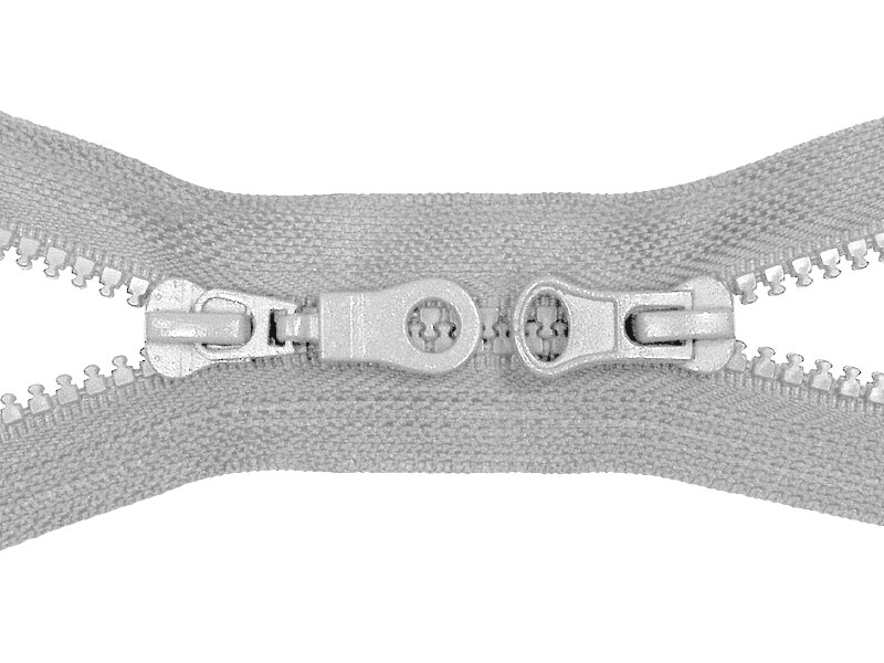 REIßVERSCHLUSS 5 TEILBAR  TWO WAYS 65 cm (336) HELLGRAU 50 ST.