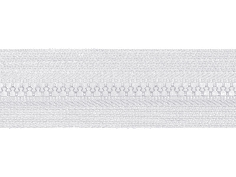 KOSTĚNÝ ZIP ŠÍŘE 5 DĚLITELNÝ TWO WAYS 75 cm (501)  BÍLÝ 50  KS